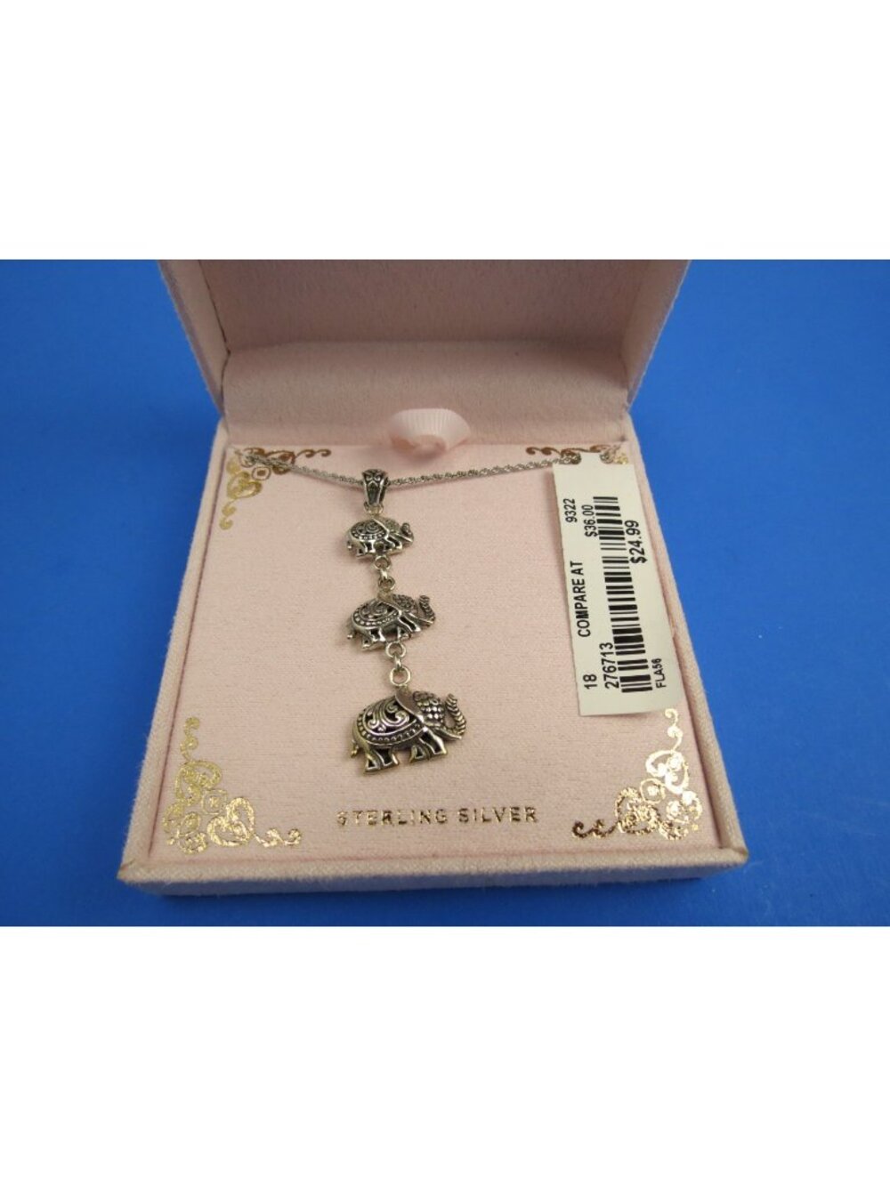 Sterling Silver 925 Elephant Necklace Chain Charm Bali Annika Witt